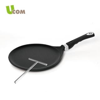【瑞康屋UCOM】德國黑魔法不沾鍋-可麗餅烤盤28cm(+可麗餅T棒)