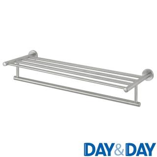 【DAY&DAY】極簡設計 霧銀 毛巾置衣架(不含安裝)