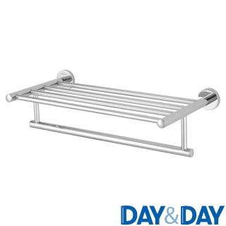 【DAY&DAY】極簡設計 亮銀 毛巾置衣架(不含安裝)