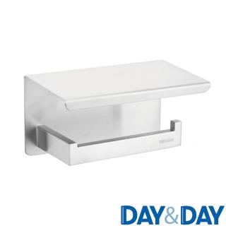 【DAY&DAY】生活美學 不鏽鋼 手機及捲筒衛生紙架-霧銀(不含安裝)