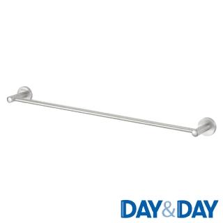 【DAY&DAY】生活美學 不鏽鋼 單桿毛巾掛桿組-霧銀 75公分(不含安裝)