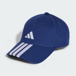 【adidas 愛迪達】帽子 運動帽 棒球帽 遮陽帽 BBALL 3S CAP NL 藍 JP0384
