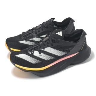【adidas 愛迪達】競速跑鞋 Adizero Adios Pro 3 W 女鞋 黑 粉橘 厚底 回彈 運動鞋 愛迪達(IG6431)