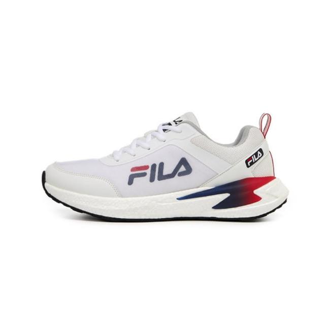 【FILA】Cruise 男 慢跑鞋 運動 休閒 基本款 舒適 透氣 穿搭 白 深藍(1-J309X-123)