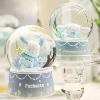 【SANRIO 三麗鷗】正版 雪花水晶球 擺飾 禮物(帕洽狗 大耳狗 玉桂狗 療育)