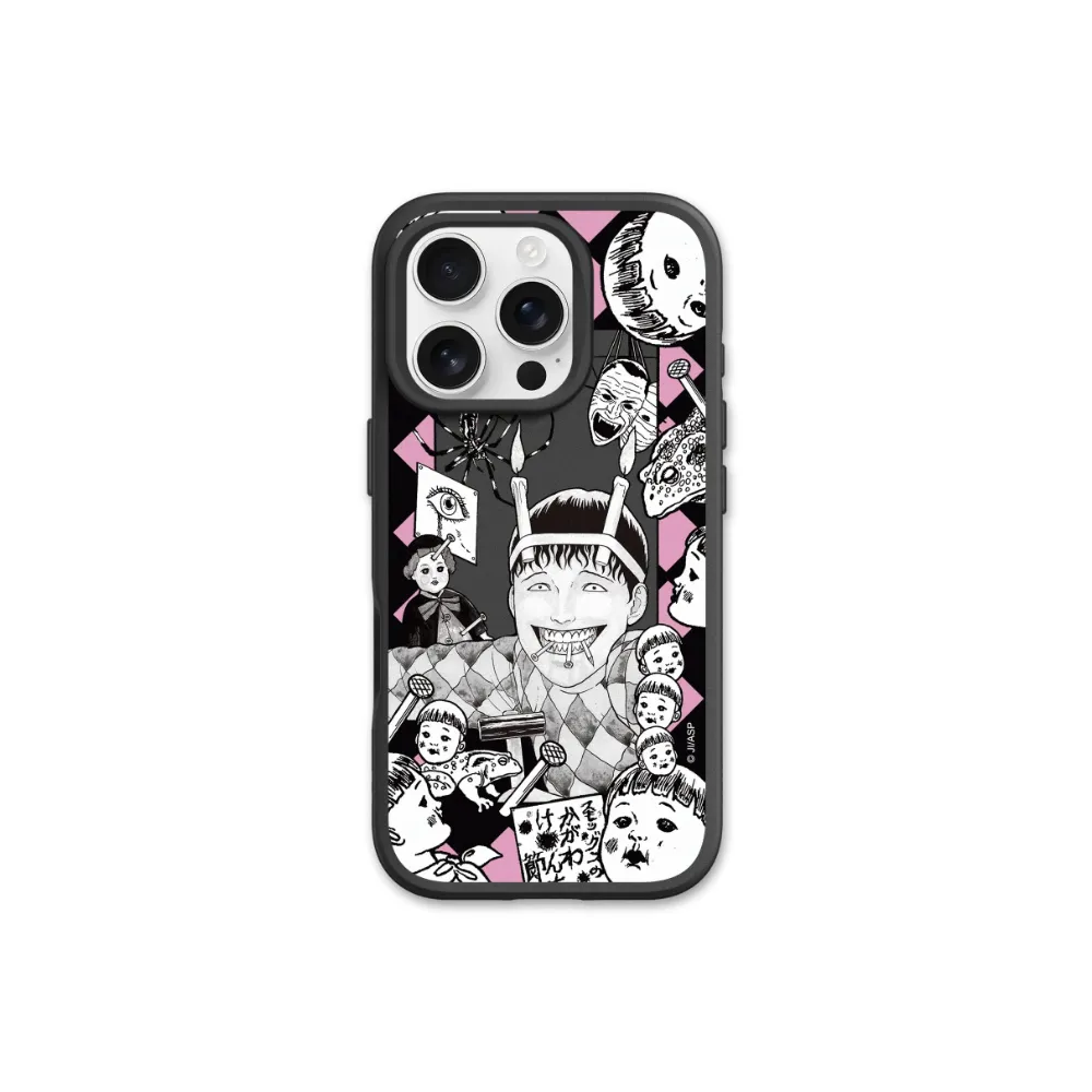 【RHINOSHIELD 犀牛盾】iPhone 15系列 SolidSuit背蓋手機殼/伊藤潤二系列-雙一的快樂(伊藤潤二)