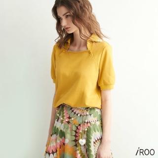 【iROO】翻領短袖衛衣