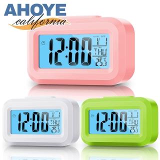 【AHOYE】輕巧便攜LED燈光可計時大數字電子鬧鐘(數位鐘 時鐘 鬧鈴 計時器)