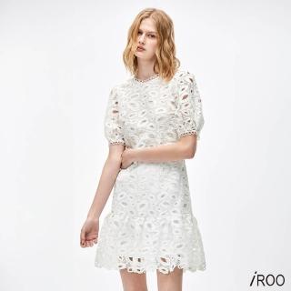 【iROO】綴亮片蕾絲小禮服