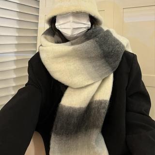 【KT DADA】流蘇圍巾 格子圍巾 披肩 披巾 圍巾 圍脖 馬海毛圍巾 仿羊絨披肩 條紋圍巾 加厚圍巾 韓國圍巾