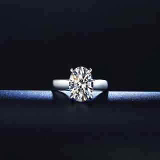 【臺北奧斯珠寶】莫桑石 莫桑鑽 1克拉四爪婚戒 女戒子 求婚 訂婚 戒指OSS15(女戒子 莫桑戒指 戒