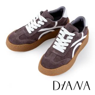 【DIANA】經典撞色厚底休閒鞋(咖啡色)