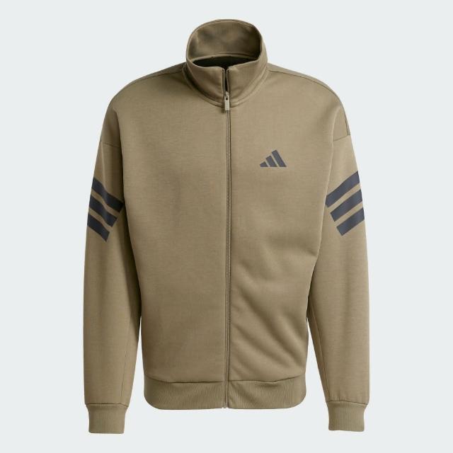 【adidas 愛迪達】外套 男 運動立領外套 亞規 M FI 3S TT 綠 JD4887(S2869)