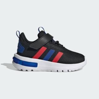 【adidas 愛迪達】運動鞋 童鞋 小童 兒童 RACER TR23 EL I 黑藍紅 JH9568(C5104)