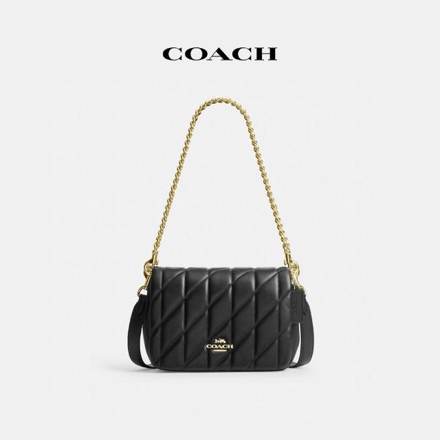 【COACH】蔻馳官方直營 QUINN絎縫手袋-IM/黑色(CY663)