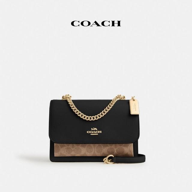 【COACH】蔻馳官方直營 KLARE 經典Logo斜背包-黑色(CV978)