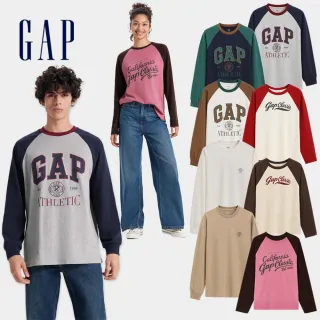 【GAP】男女裝 Logo純棉/印花圓領長袖上衣-多款可選(677886&678049&606125&606137)