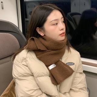 【KT DADA】針織圍巾 保暖圍巾 素色圍巾 毛線圍巾 韓國圍巾 短圍巾 超親膚 小圍巾 圍巾 圍脖 禮