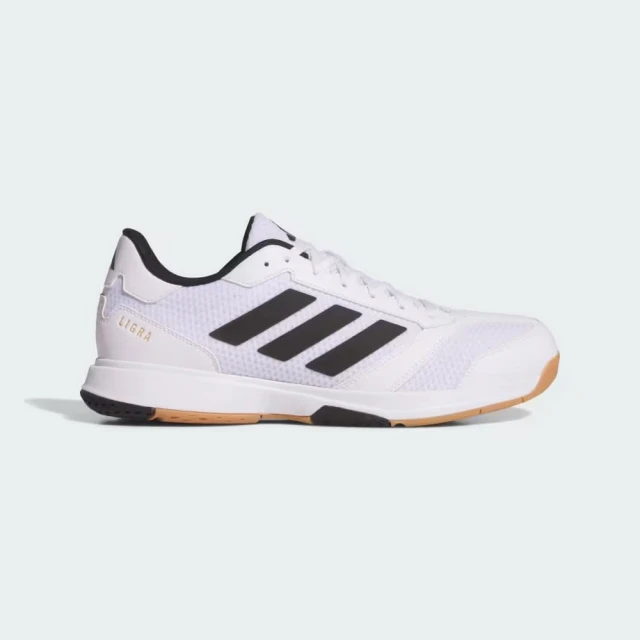 adidas 愛迪達 LIGRA 7 室內運動鞋(JI1505 男鞋 羽排球鞋 白黑配色)