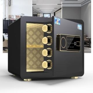 【HUPAI】保險櫃家用辦公小型高35cm指紋密碼隱形迷你入墻保管櫃箱(保險箱/保險櫃)