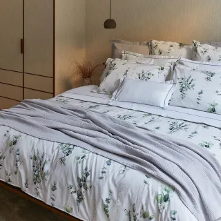 【MioMall 米歐廣場】鉑薇Bovi葡萄牙經典寢具LOUIS-加大雙人被套床包枕套四件組(★古典歐風/綠映深處★)