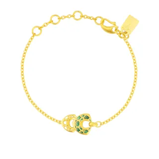 【Just Gold 鎮金店】幻彩龍麟 黃金手鍊