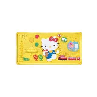 【Just Gold 鎮金店】Hello Kitty 環遊世界-台灣 黃金金條10g