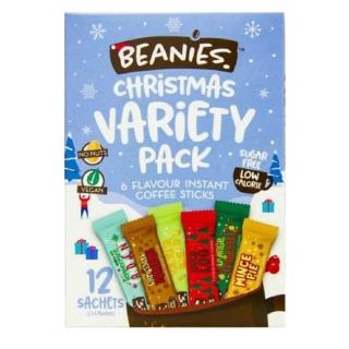 【Beanies】聖誕分享包即溶咖啡蔓越莓 百果甜派 布丁 薑餅 薄荷糖 聖誕蛋糕