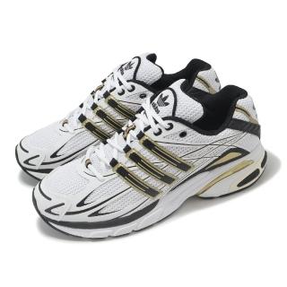 【adidas 愛迪達】休閒鞋 Adistar Cushion 男鞋 白 黑 金 緩衝 拼接 復古跑鞋 愛迪達(IH3386)