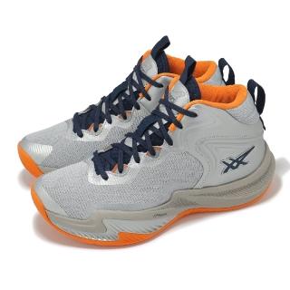 【asics 亞瑟士】籃球鞋 Nova Surge 3 男鞋 銀 橘 Challenge Step Pack 緩衝 亞瑟士(1061A048020)