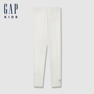 【GAP】兒童裝 Logo刺繡鬆緊運動褲-象牙白(683631)