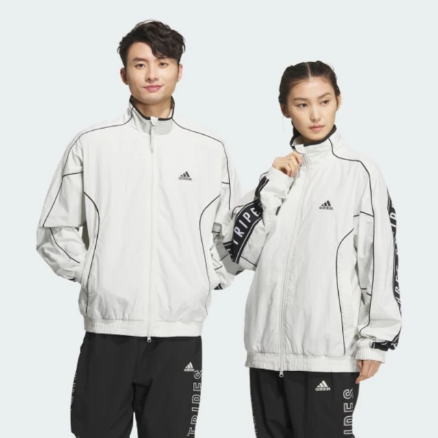 adidas 愛迪達 WORD WOVEN JKT 白 外套 男女 中性款 運動立領外套 亞規(JH1025)