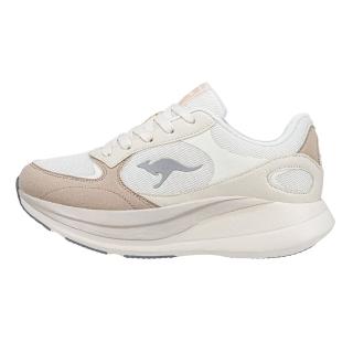 【KangaROOS】美國袋鼠鞋 女 FUSION 雲朵厚底鞋/運動/穿搭/生活 米白(KW41701)
