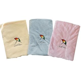 【Arnold Palmer 雨傘】1入 珊瑚絨繡AP 浴巾(FZ-BC0702AP)