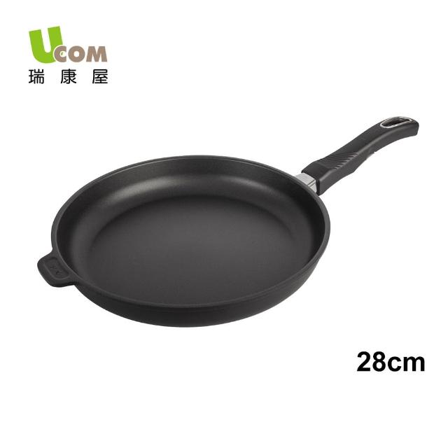 【瑞康屋UCOM】丹麥黑魔法不沾鍋-晶鑽早餐鍋28cm無蓋(電磁爐可用)