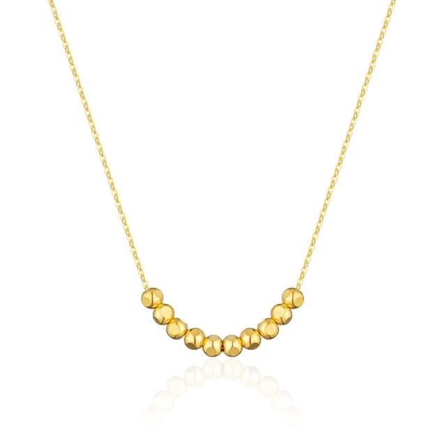 【Just Gold 鎮金店】緊緊相依 黃金項鍊(網路限定)