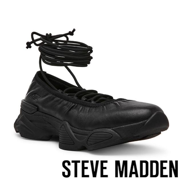 【steve madden】SPIN-OFF 芭蕾綁帶運動休閒鞋(黑色)