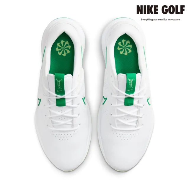 【NIKE GOLF】男款 Nike Victory Pro 3  Nike高爾夫球鞋寬版(白色/頂峰白色/綠色)