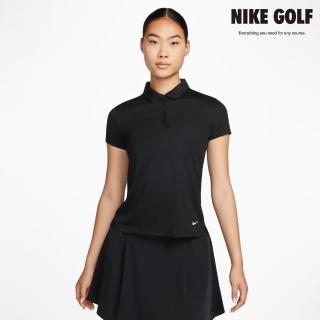 【NIKE GOLF】女款 Nike DriFIT Victory 高爾夫球衫(黑色/白色)