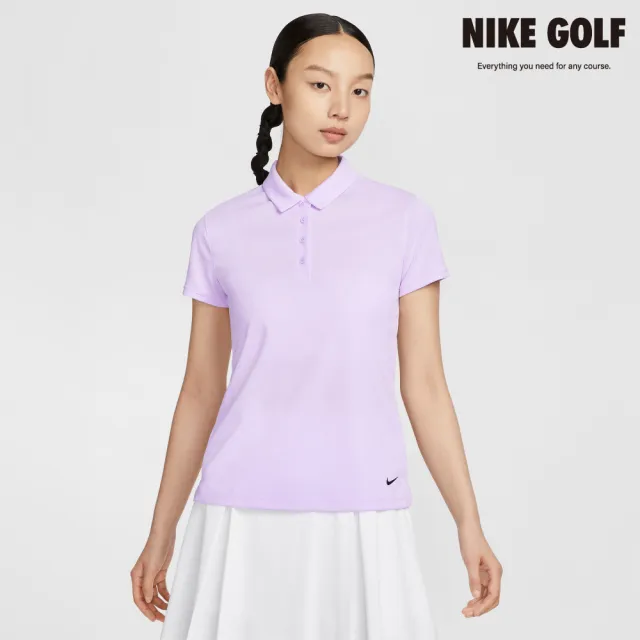 【NIKE GOLF】女款 Nike DriFIT Victory 高爾夫球衫(紫色/黑色)