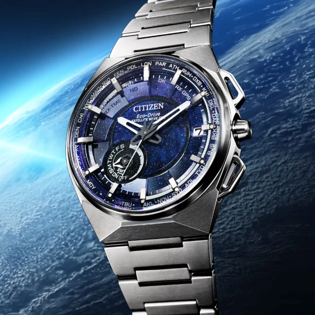 CITIZEN 星辰 GENTS Satellite Wave X 限量 鈦金屬GPS衛星對時錶-藍(CC3097-52L)