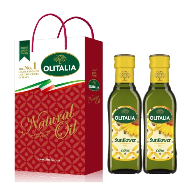 【Olitalia 奧利塔】玄米油1000mlx4瓶(+頂級葵花油250mlx2瓶-禮盒組)
