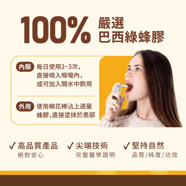 【健康王朝】巴西蜂膠噴劑(30ml/瓶)