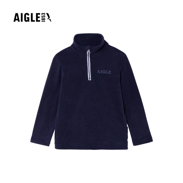 AIGLE 童 P/T 短刷毛保暖罩衫AG-55004A057 深藍(童裝 保暖衣 刷毛)