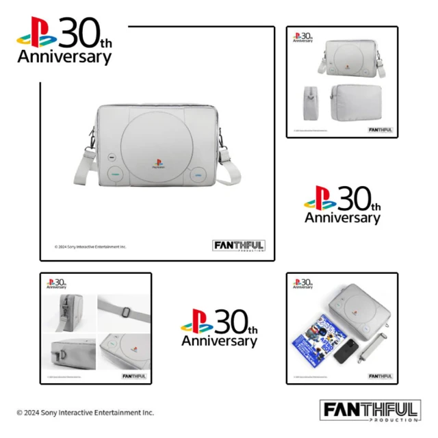 SONY 索尼 預購25年3月暫定★FANTHFUL × PlayStation 30周年紀念 斜挎包(週邊)