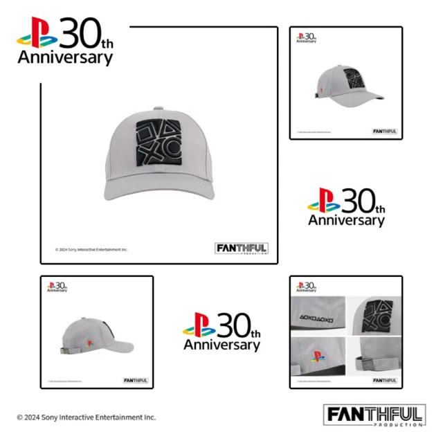 SONY 索尼 預購25年3月暫定★FANTHFUL × PlayStation 30周年紀念 鴨舌帽(週邊 帽子)