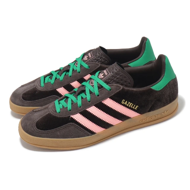 adidas 愛迪達 德訓鞋 Gazelle Indoor W 女鞋 可可色 粉紅 綠 復古 休閒鞋 愛迪達(JI2714)