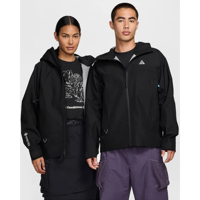 NIKE 耐吉 連帽外套 保暖外套 休閒外套 夾克 男女款 AS U ACG SFADV MSRY RDGE JKT G 黑色(FV8642010)