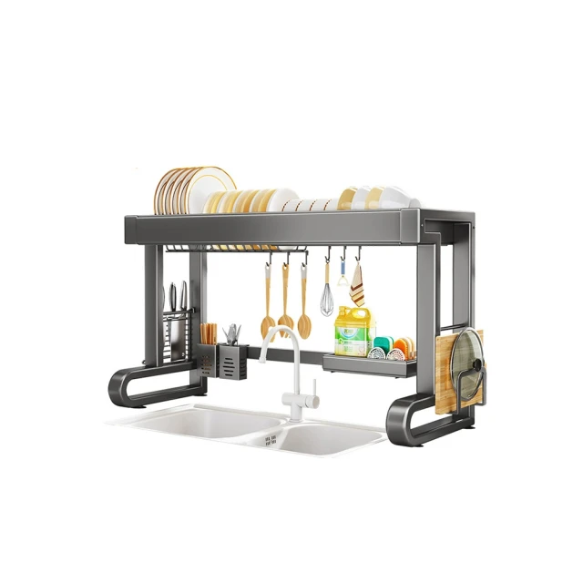 LEZUN 樂尊 44cm免打孔折疊晾曬網 可伸縮吸盤置物架