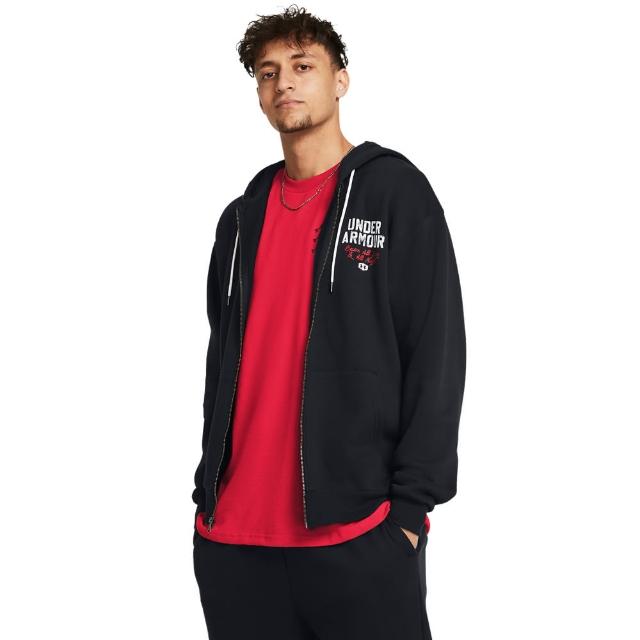 【UNDER ARMOUR】UA官方直營 男 Icon Fleece 連帽外套_1386566-001(黑色)